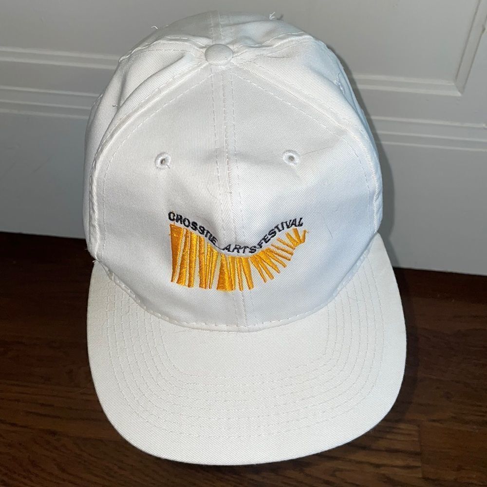 Vtg “Crosstie Arts Festival” white trucker hat